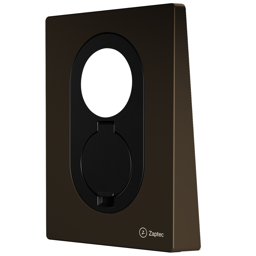 Zaptec Go Front Cover Wood Brown